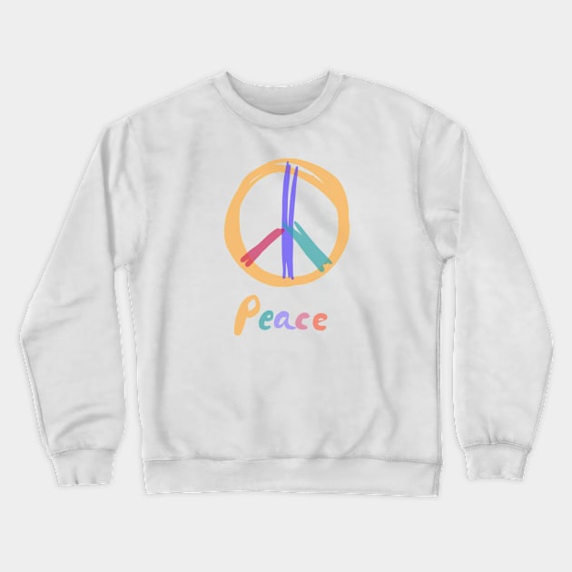 Peace Symbol Crewneck Sweatshirt by JellyFish92